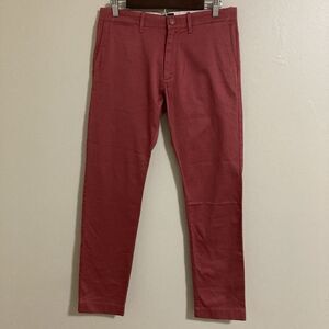New J.Crew 484 slim Chino Pants Men's 30x30 Slim Straight Leg Red Stretch 77388